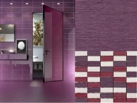 Diseños de baños en color morado - Colores en Casa