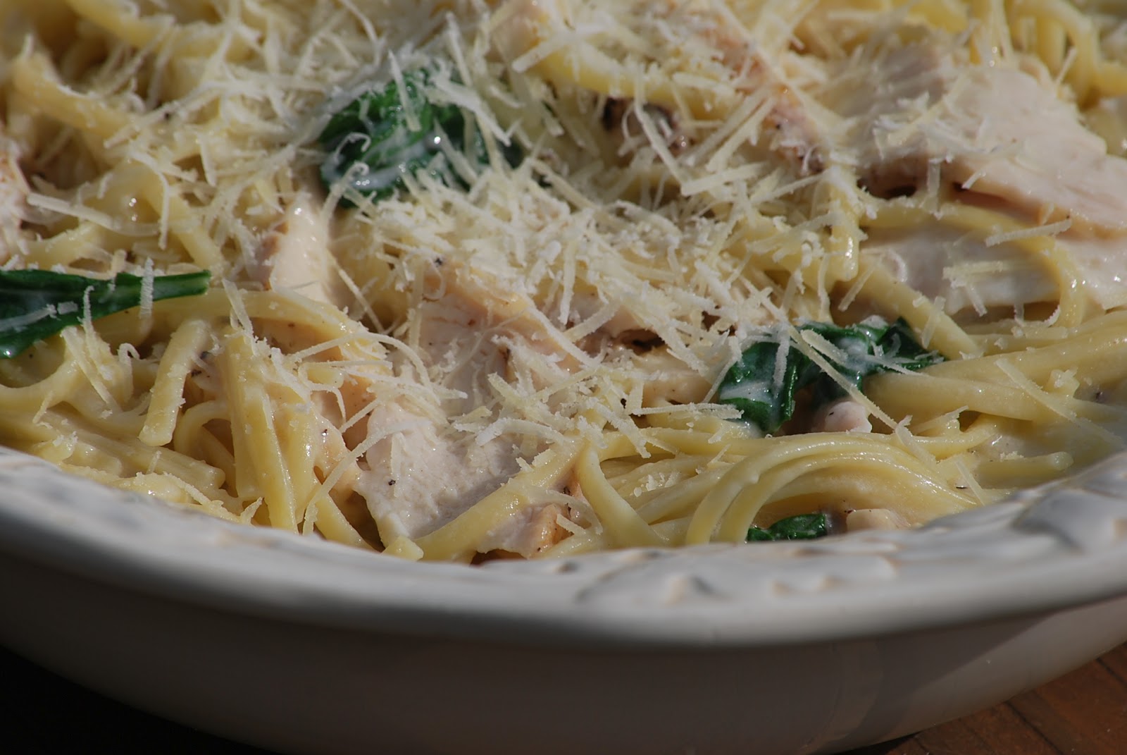 My story in recipes Grilled Chicken Florentine Pasta