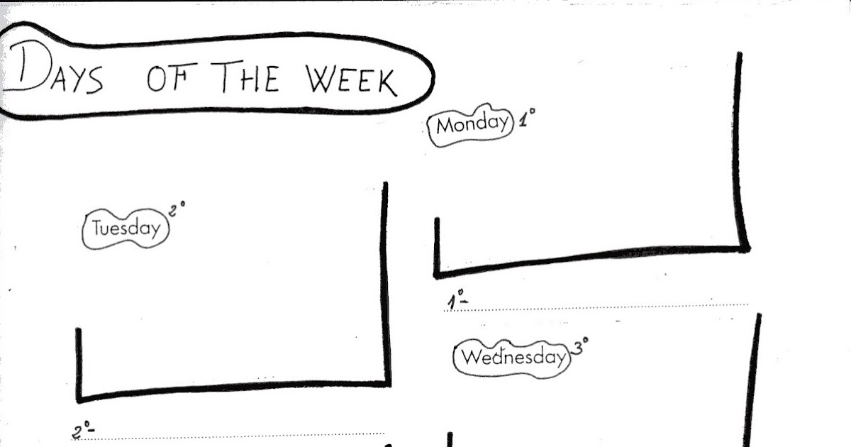 Fichas de inglés: Ficha Days of the week 1: Days of the week worksheets