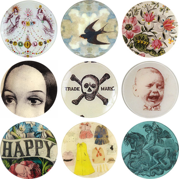 signed by tina Decoupage Plates....