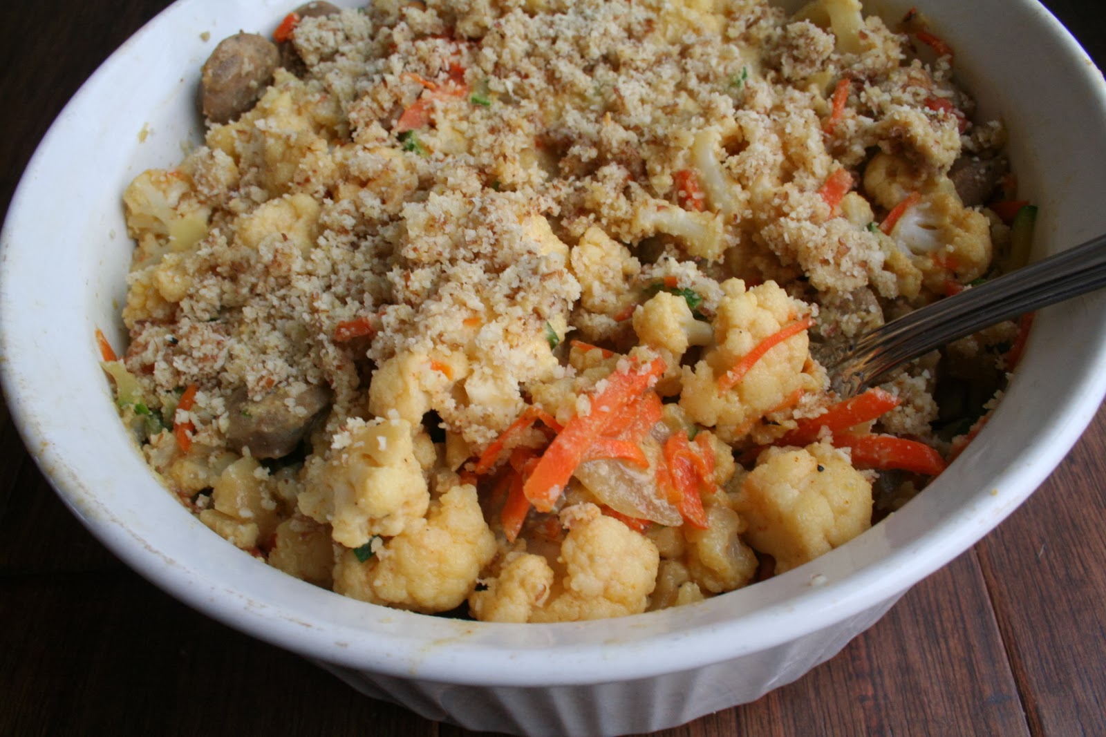 The Healthy Happy Wife Cauliflower Casserole (Dairy and Gluten/Grain