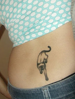 Lower back Cat Tattoo design
