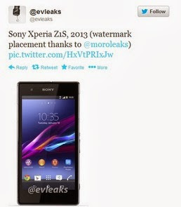 xperia Z1S twitter message