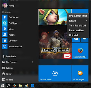 Merubah Tampilan Start Menu Pada Windows 10 || Full Screen & Hidden Metro UI