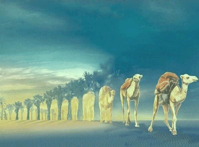 Tree turn to Camel optical illusion