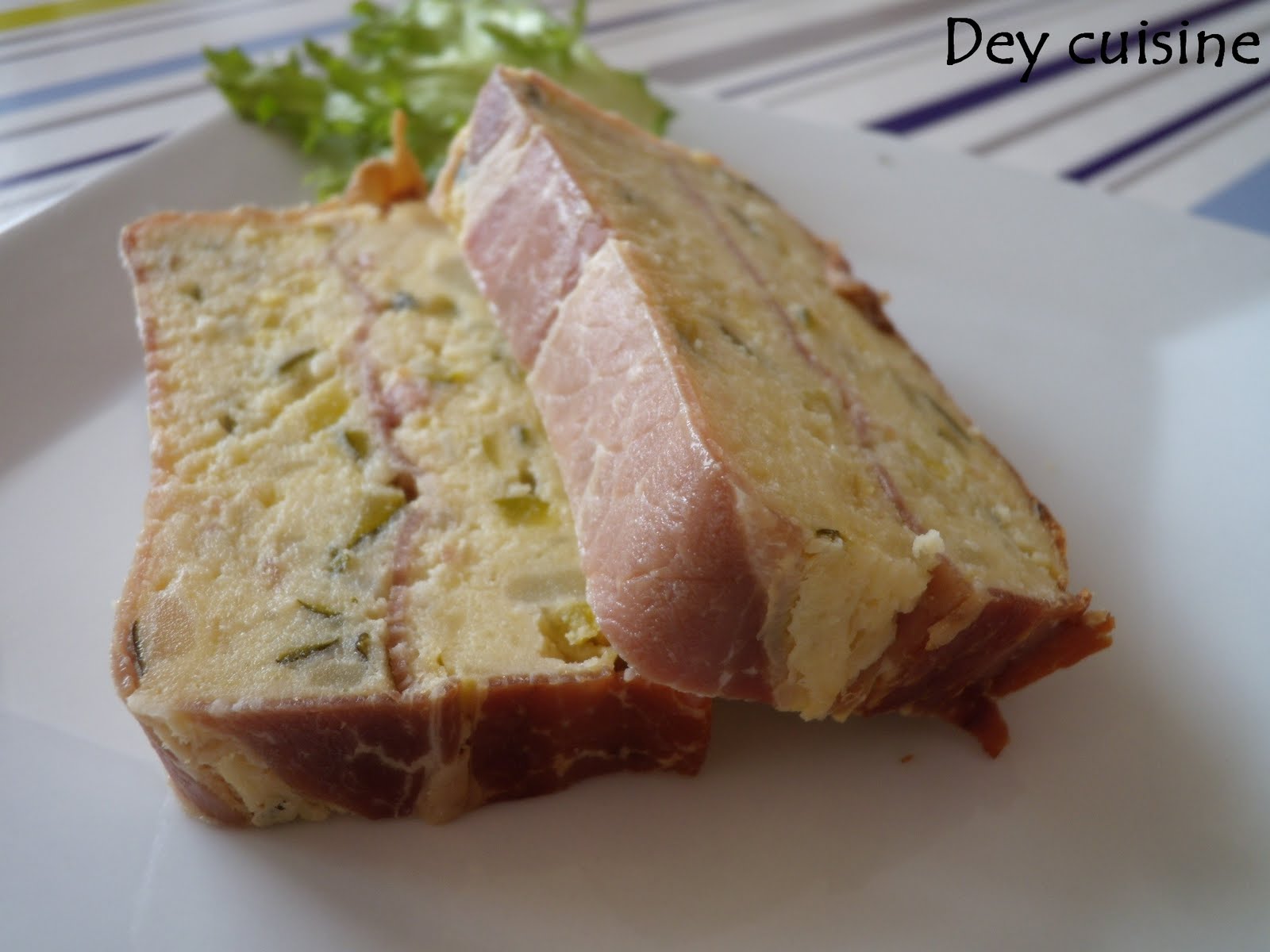 Dey cuisine Terrine de courgette & pomme de terre au jambon de pays