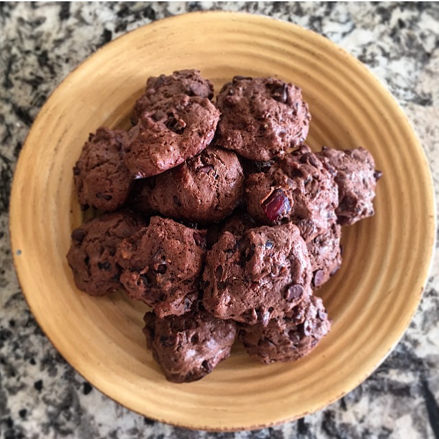 FitBakes Double Chocolate Chip Date Cookies
