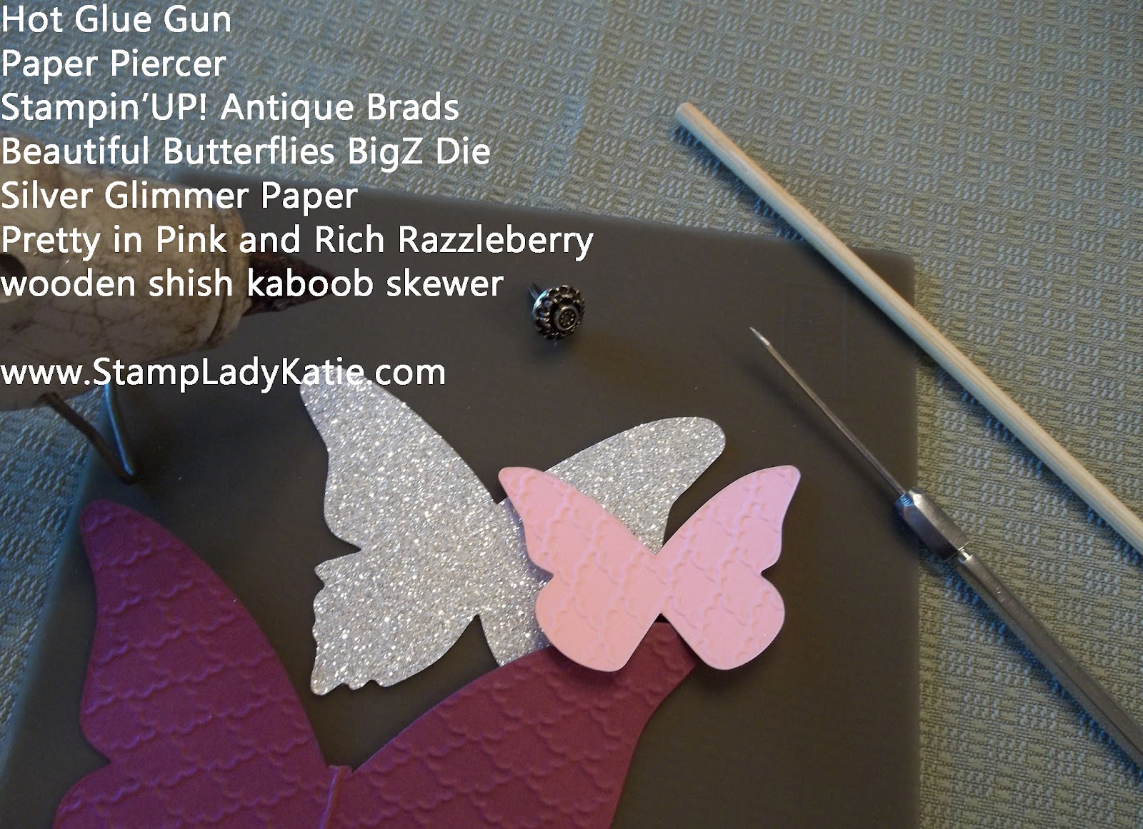 Die Cut Butterfly Flower Picks