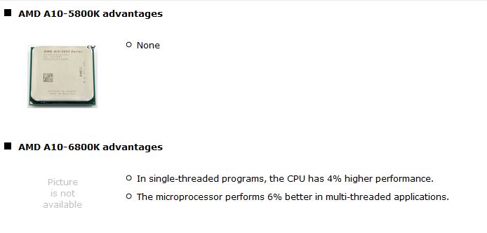 advantages of the A10-6800k over the A10-5800k