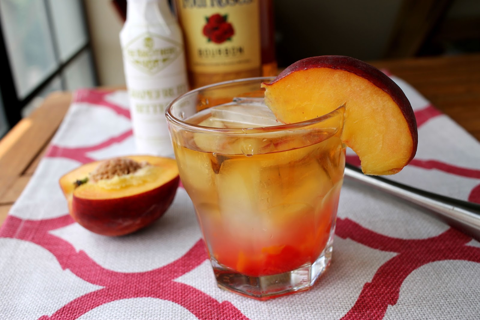Forking Up Peach Bourbon Old Fashioned Perfect Texas Summer Sipper