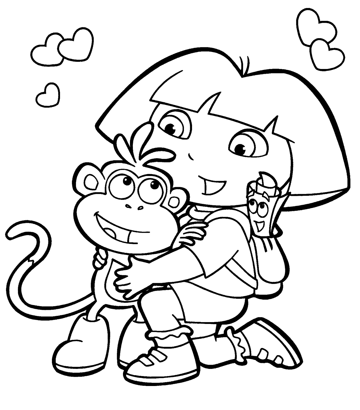 Interactive Magazine: Adventure Dora and Boots Coloring Pages