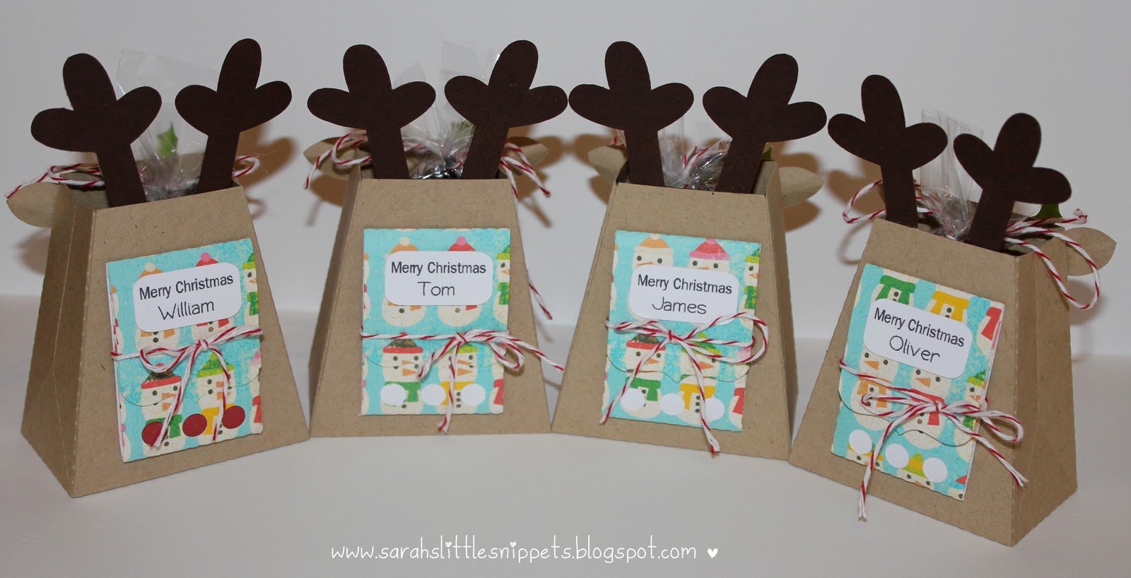 Sarah's little snippets: reindeer boxes Sarah's Little Snippets: Reindeer boxes
