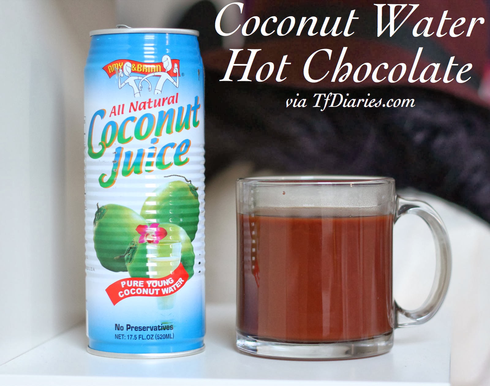 Coconut Water Hot Chocolate TfDiaries