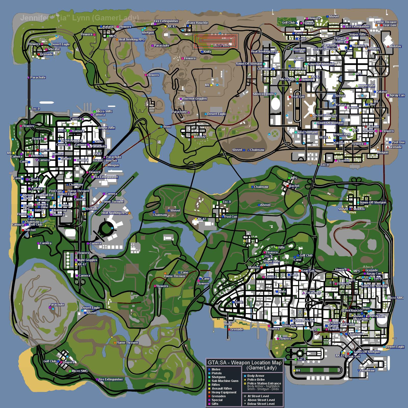 Trucos del GTA San Andreas Mapas