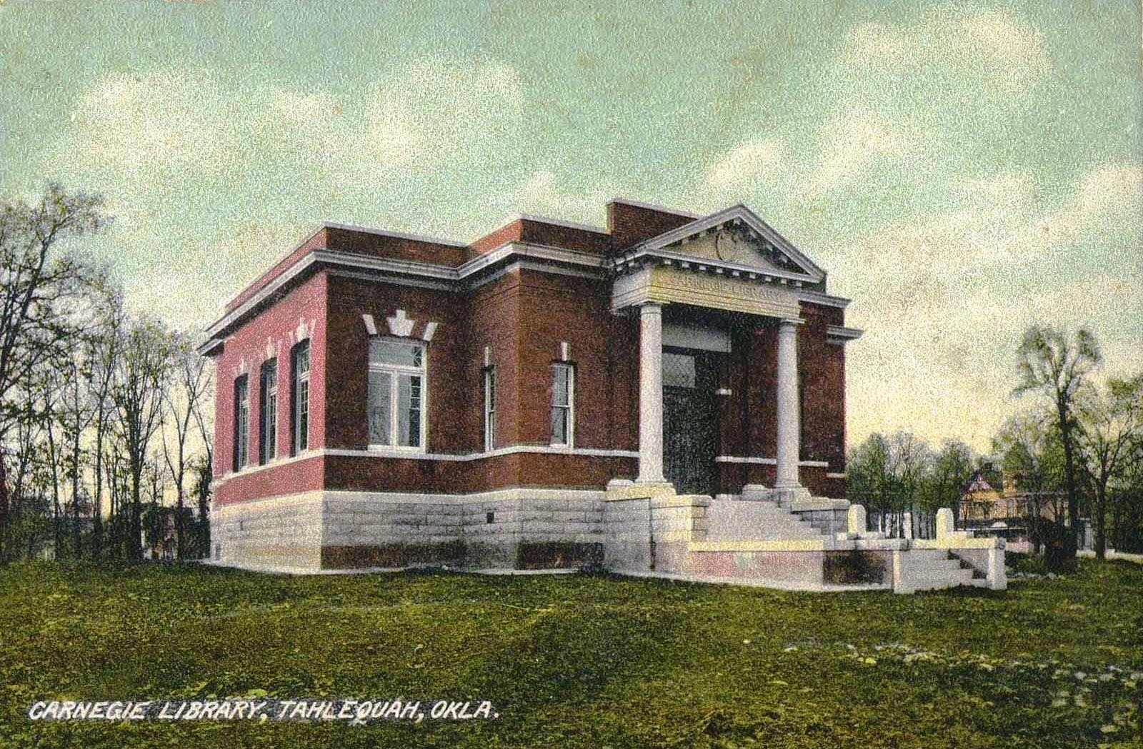 Library Postcards Carnegie Library, Tahlequah, Oklahoma