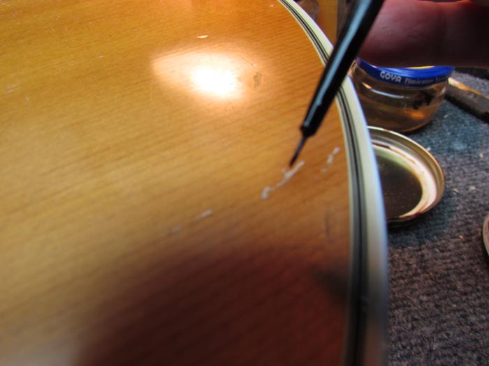 Repairing Blistered Finish and Nicks on Guild Guitar With Nitro Lacquer