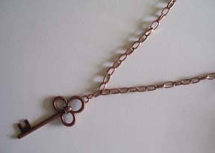 40" Copper Key Necklace $40.00