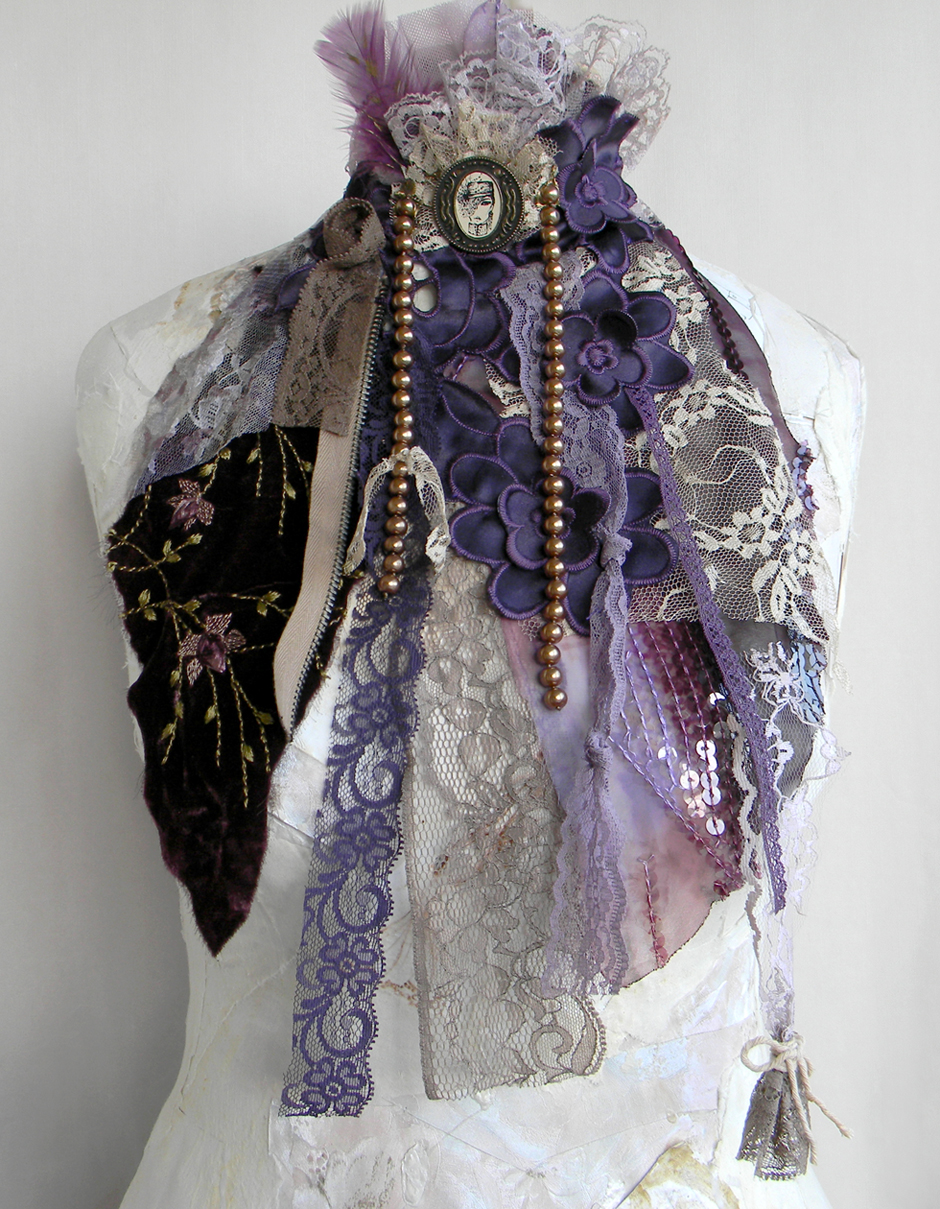 Original Steampunk Victorian Gothic Jabot Bib Necklace Fashion Neck Corset