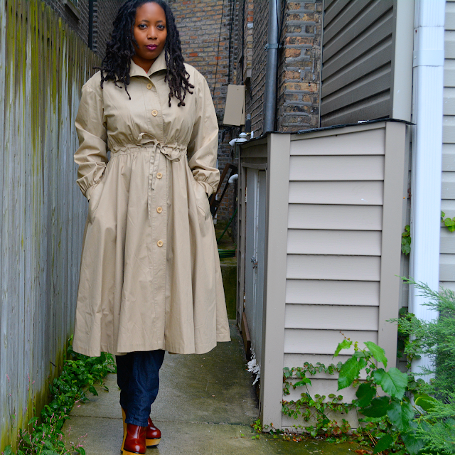 thrifted trench coat