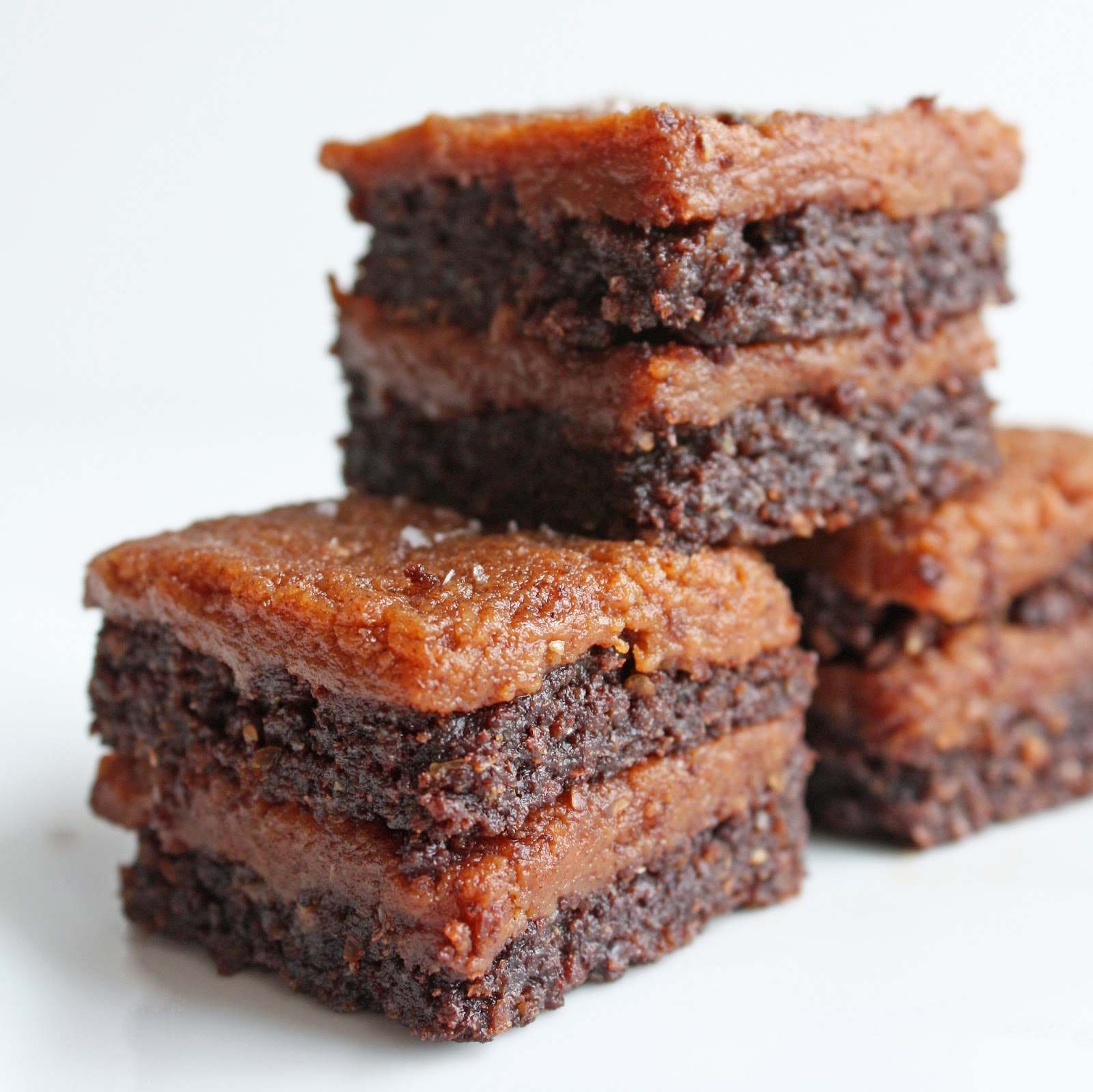 Salted "Caramel" Flax Brownies (Low Carb and Gluten Free) I Breathe I