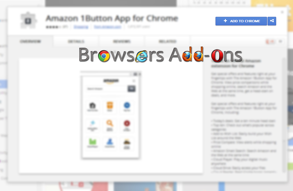 Browsers Addon Amazon shopping made convenient with Amazon 1Button app