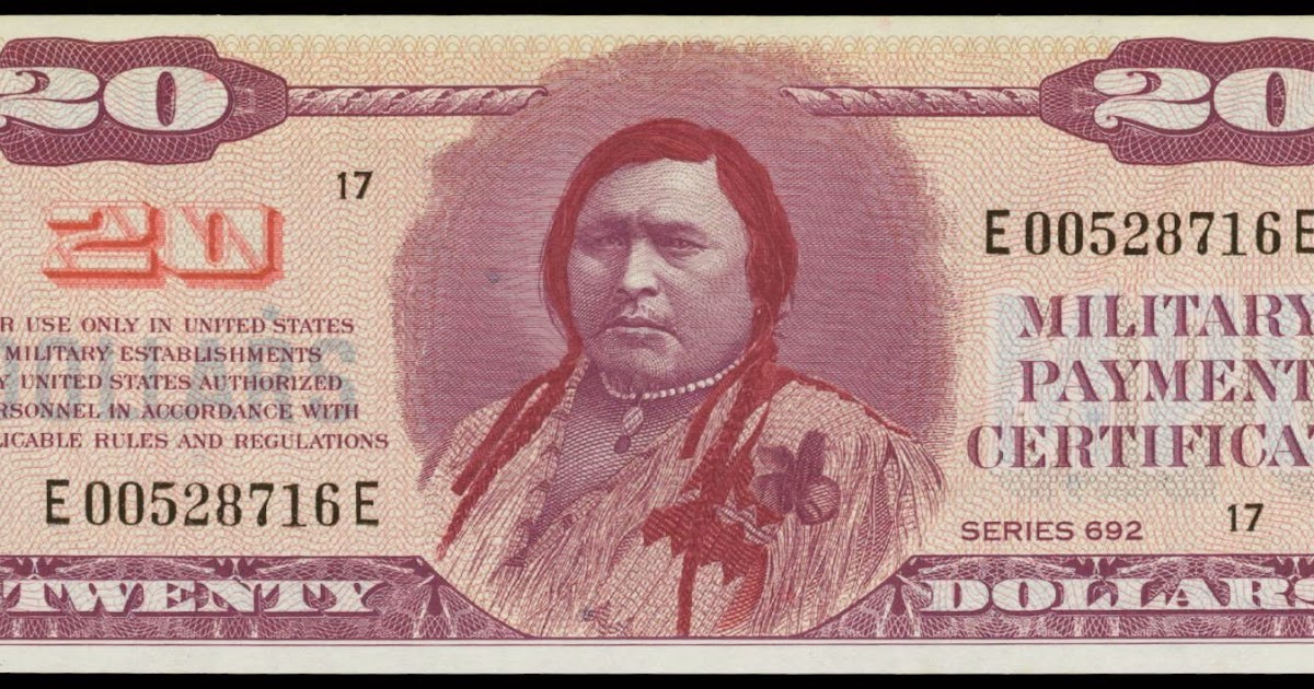 US Military Payment Certificate 20 Dollars MPC Series 692World
