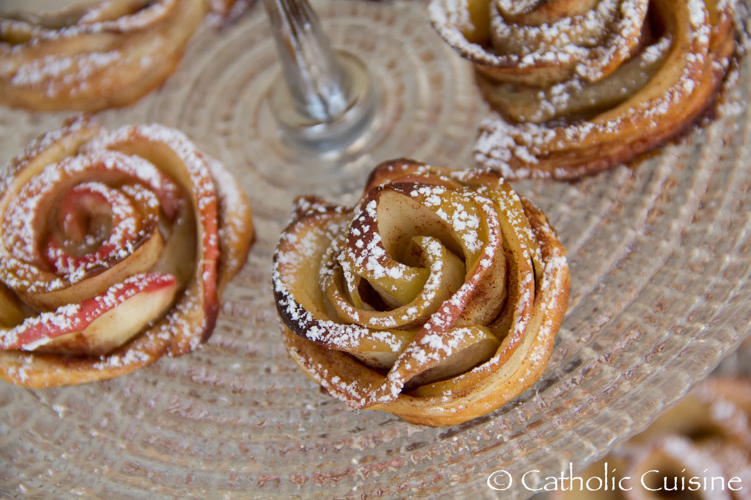 Catholic Cuisine Heavenly Garden Apple Rose Pastries