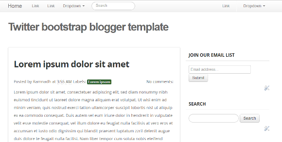bootstrap blogger templates bootstrap blog