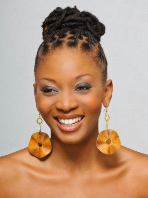 Classy Women Black Hairstyles Buns 2015