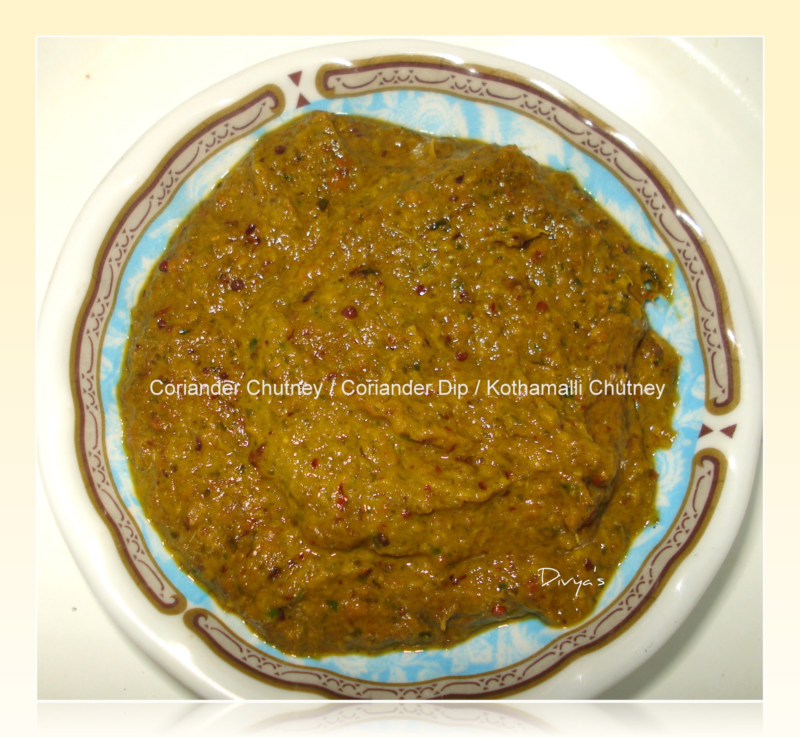Coriander Chutney / Coriander Dip / Kothamalli Chutney You Too Can Cook