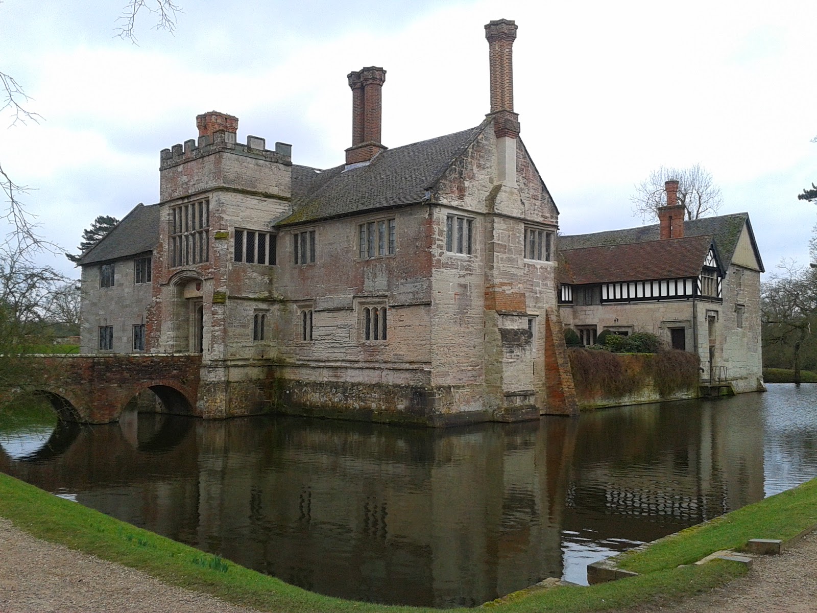 Baddesley Clinton, a moated manor house in Warwickshire with decorative