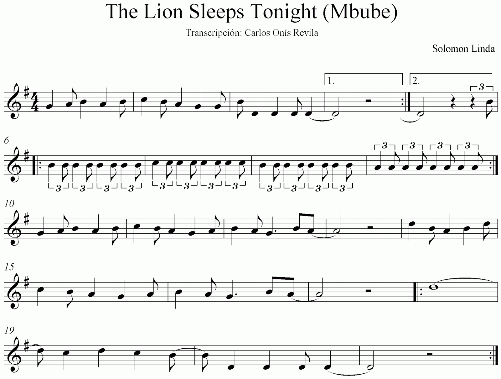 The Lion Sleeps Tonight (Lion King)  Partituras, Eventos musicais, Musica