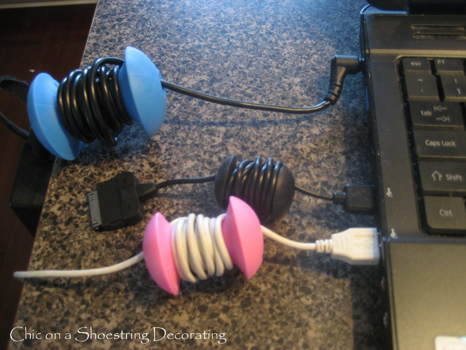 Chic on a Shoestring Decorating Organize your Cords with an Applecore?
