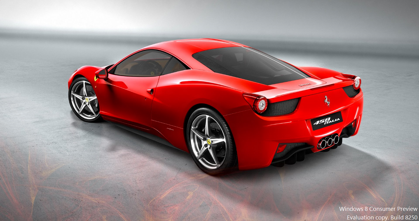 Free Download Windows 8 Themes: Ferrari Car Theme