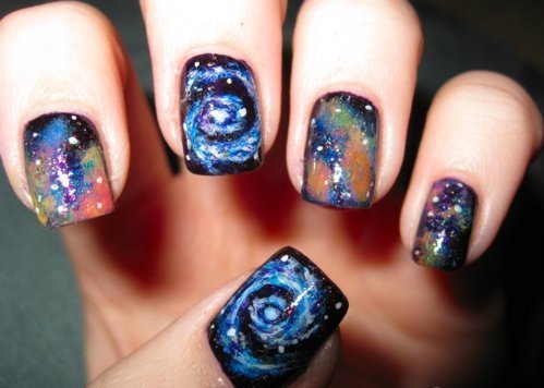 high-heeled view galaxy print