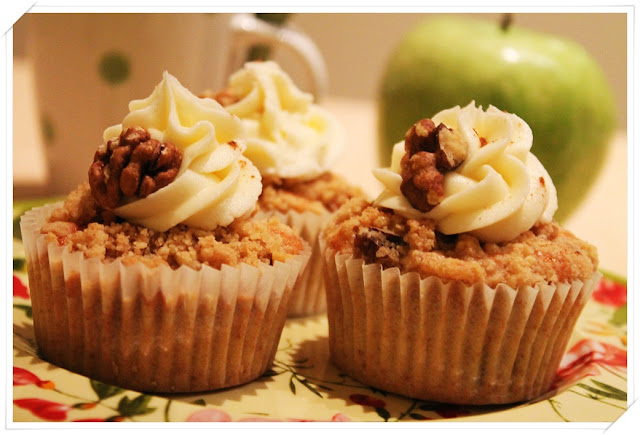 cupcakes crumble manzana
