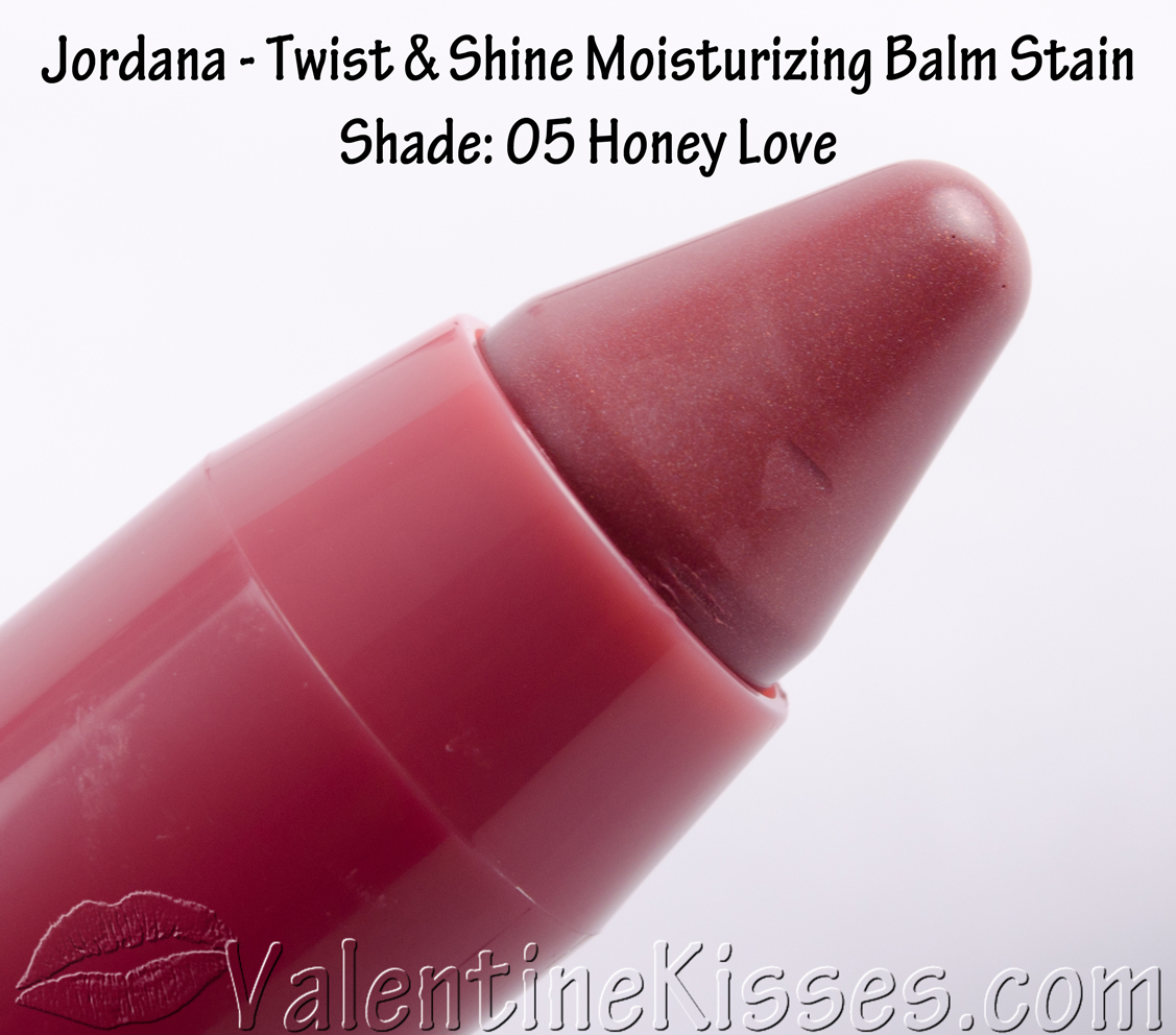 Valentine Kisses Jordana Twist & Shine Moisturizing Balm Stains all 8 shades pics, swatches