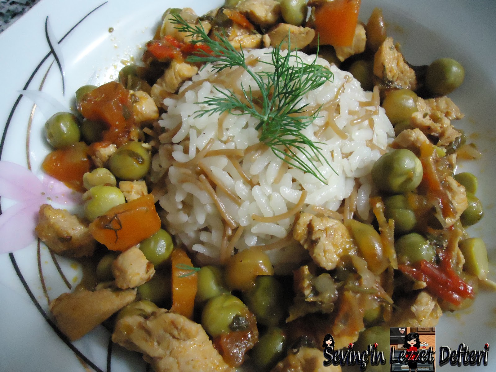 Sevinç�in Lezzet Defteri Tavuk Etli Bezelye Yemeği!