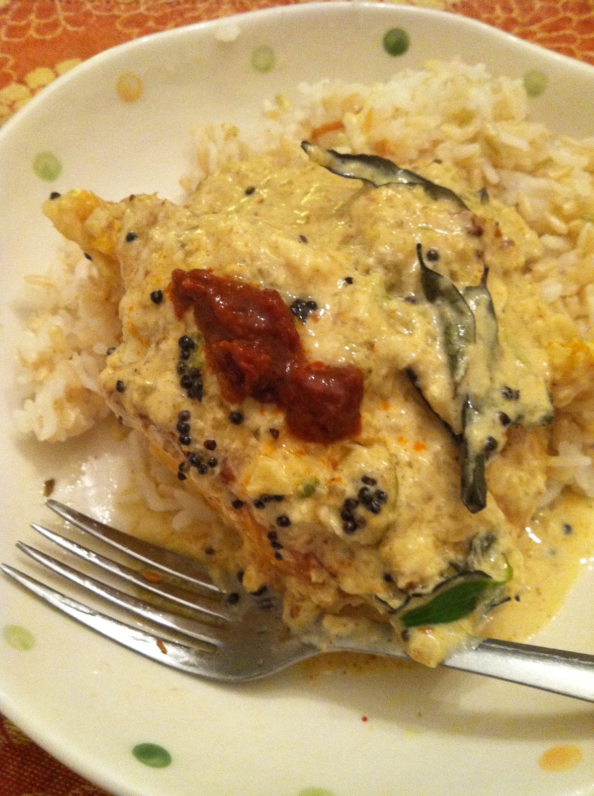 The Curried Cook Fish in Coconut Milk