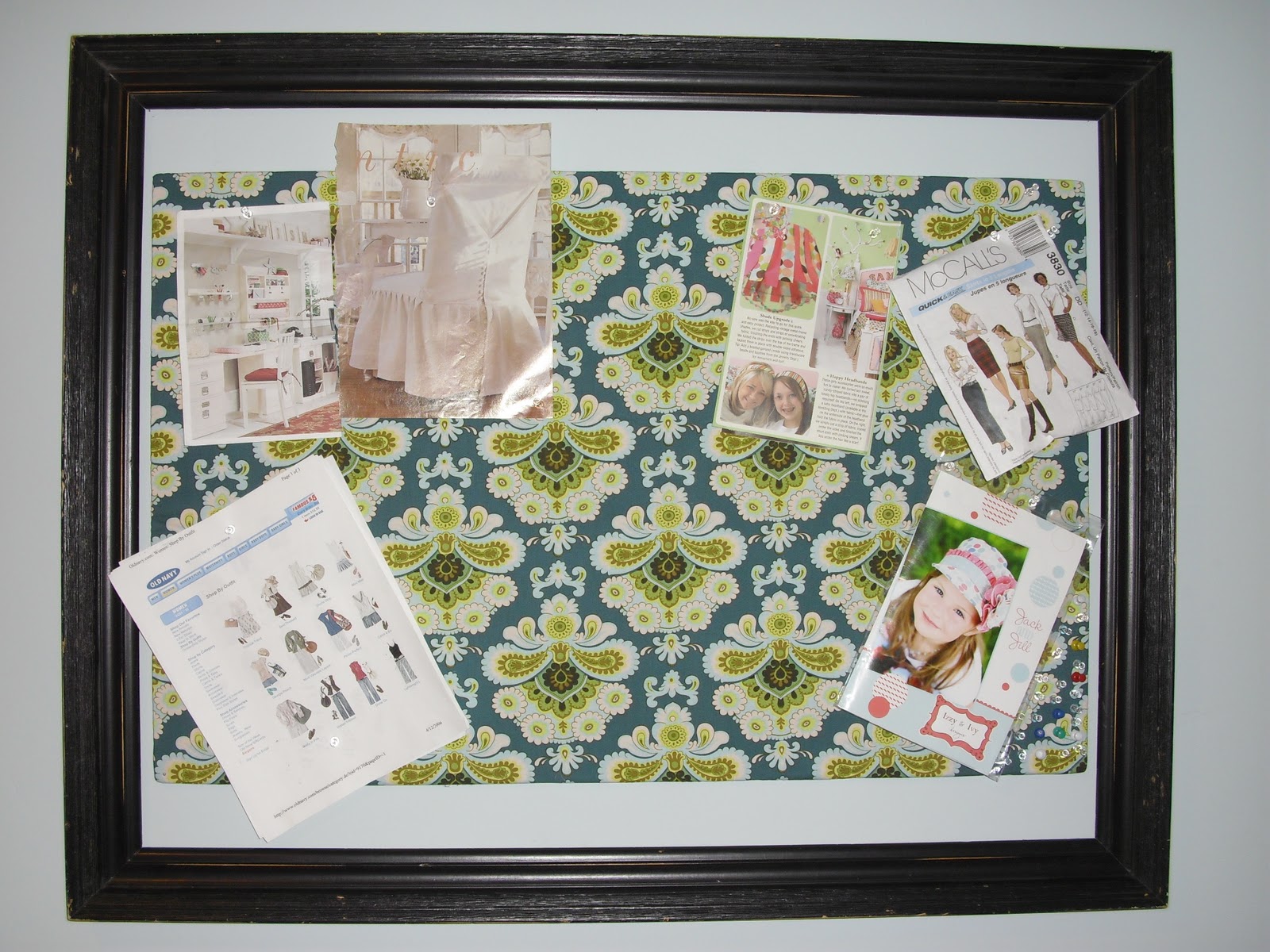 Create Pin Board with Fabric The Style Sisters