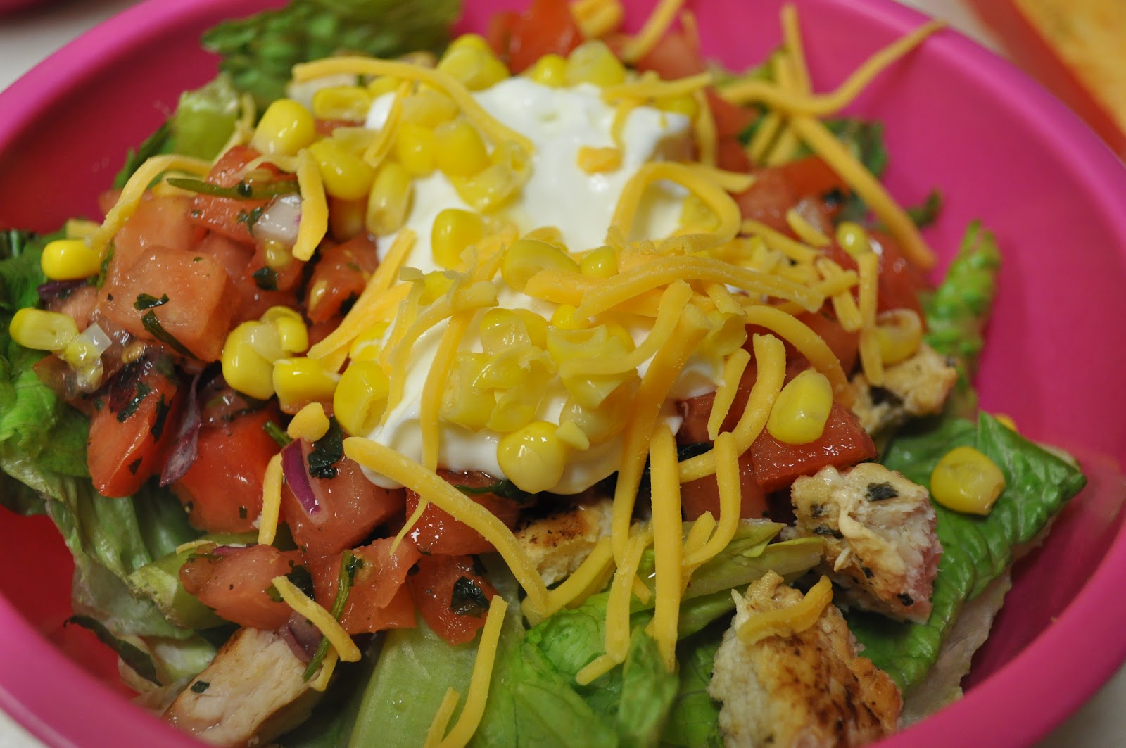 Picture Perfect Plating Chicken Burrito Salad