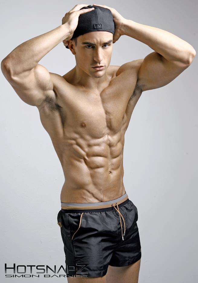 Hot Six Pack Abs Fitness Model Ryan Terry.