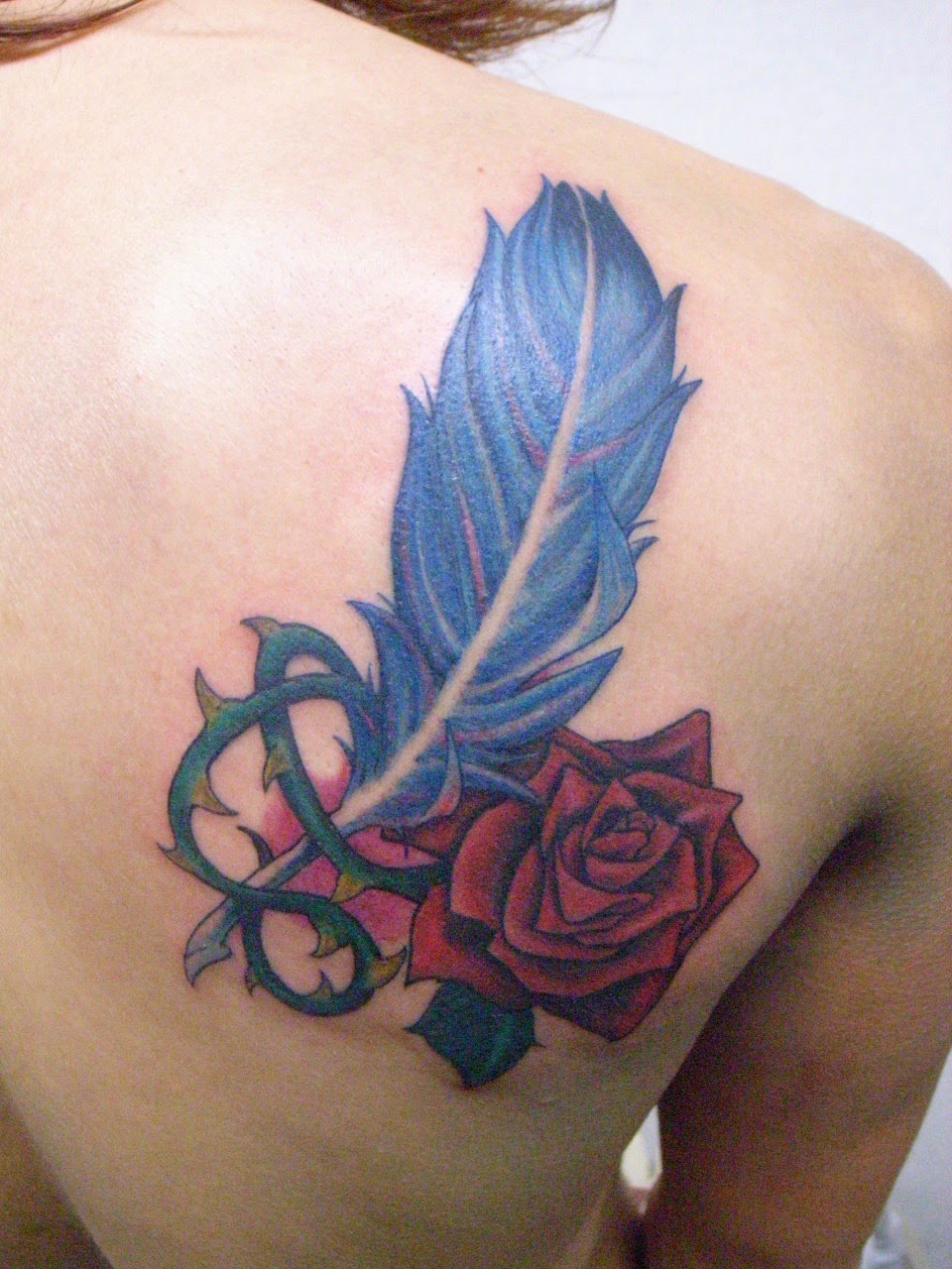 Tattoo タグタトゥー 薔薇 タトゥー Tattoo Rose Feather