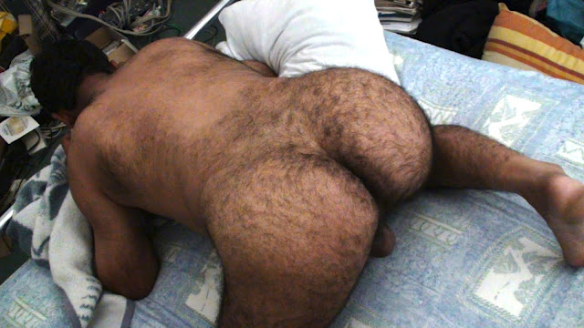 Hairy Man Ass Bubble Butt