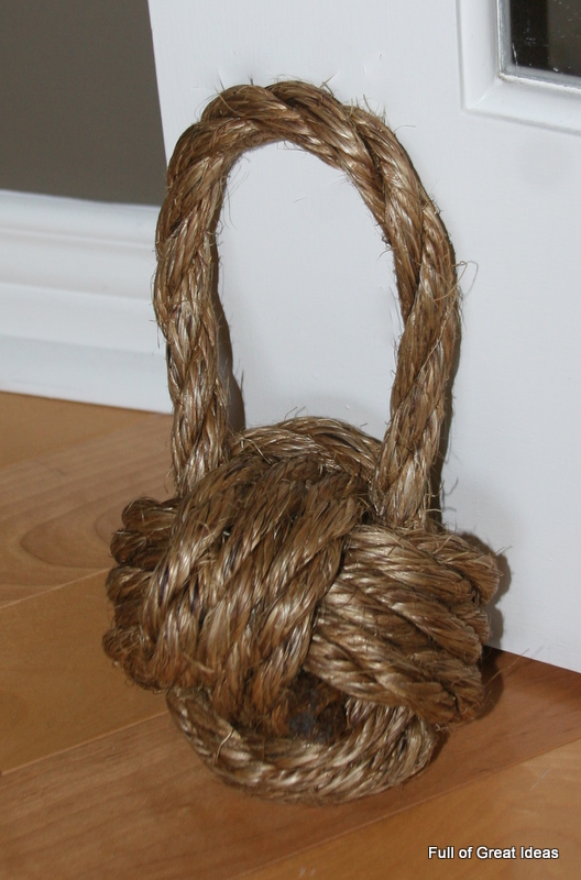 Full of Great Ideas Rope knot doorstop a Ballard Design knock off