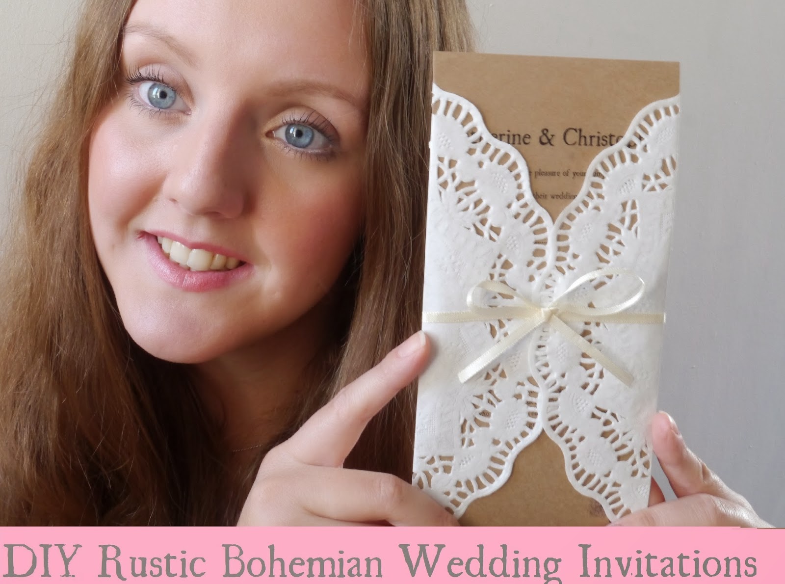 photo of rustic wedding invite