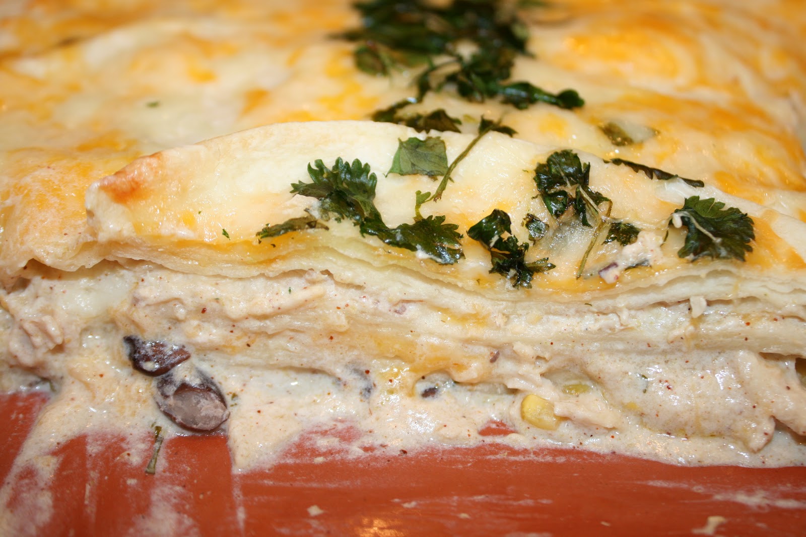 everything to entertain Verde Chicken Mexican Lasagna