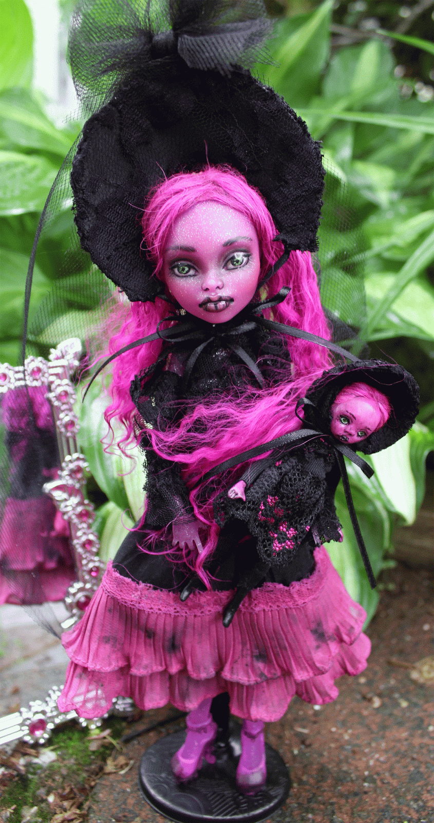 OOAK art doll Monster High custom repaint Bloody Mary by A. Gibbons