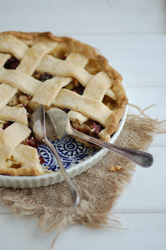Tourte Aux Pommes Et Aux Canneberges