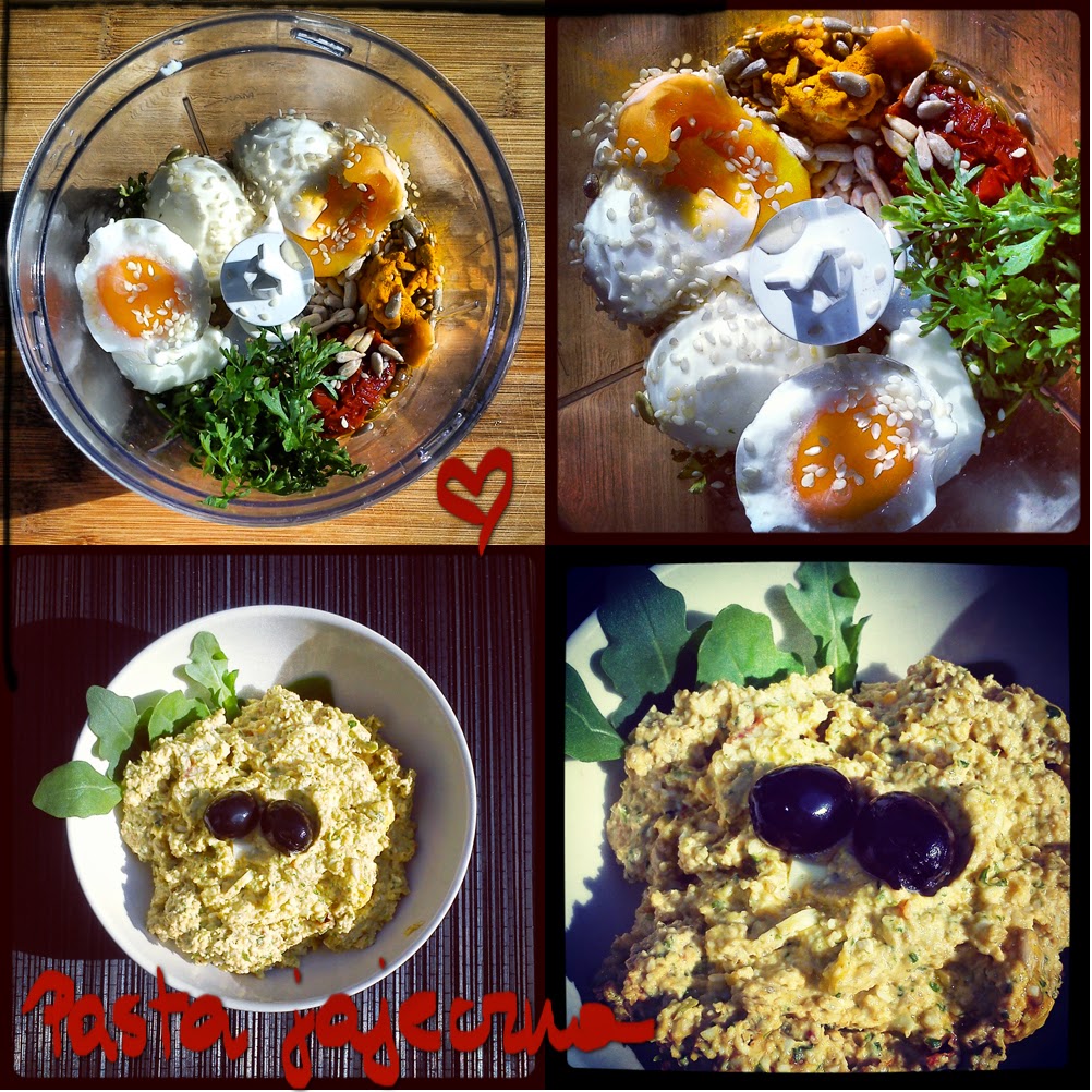 Pasta jajeczna z suszonymi pomidorami i rzerżuchą szybka, łatwa i